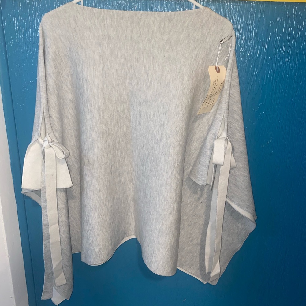 LOFT reversible knitted poncho